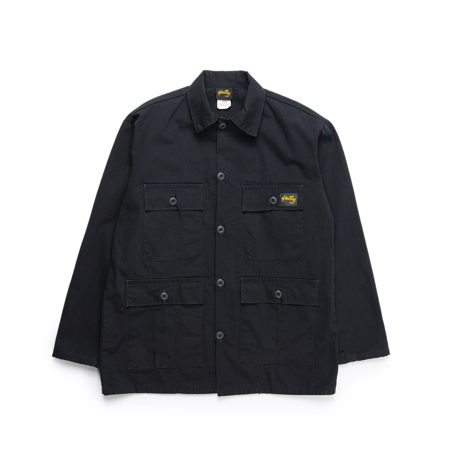 FINAL SALEstan Ray Washed Tropical Jacket &quot;Black Ripstop&quot;