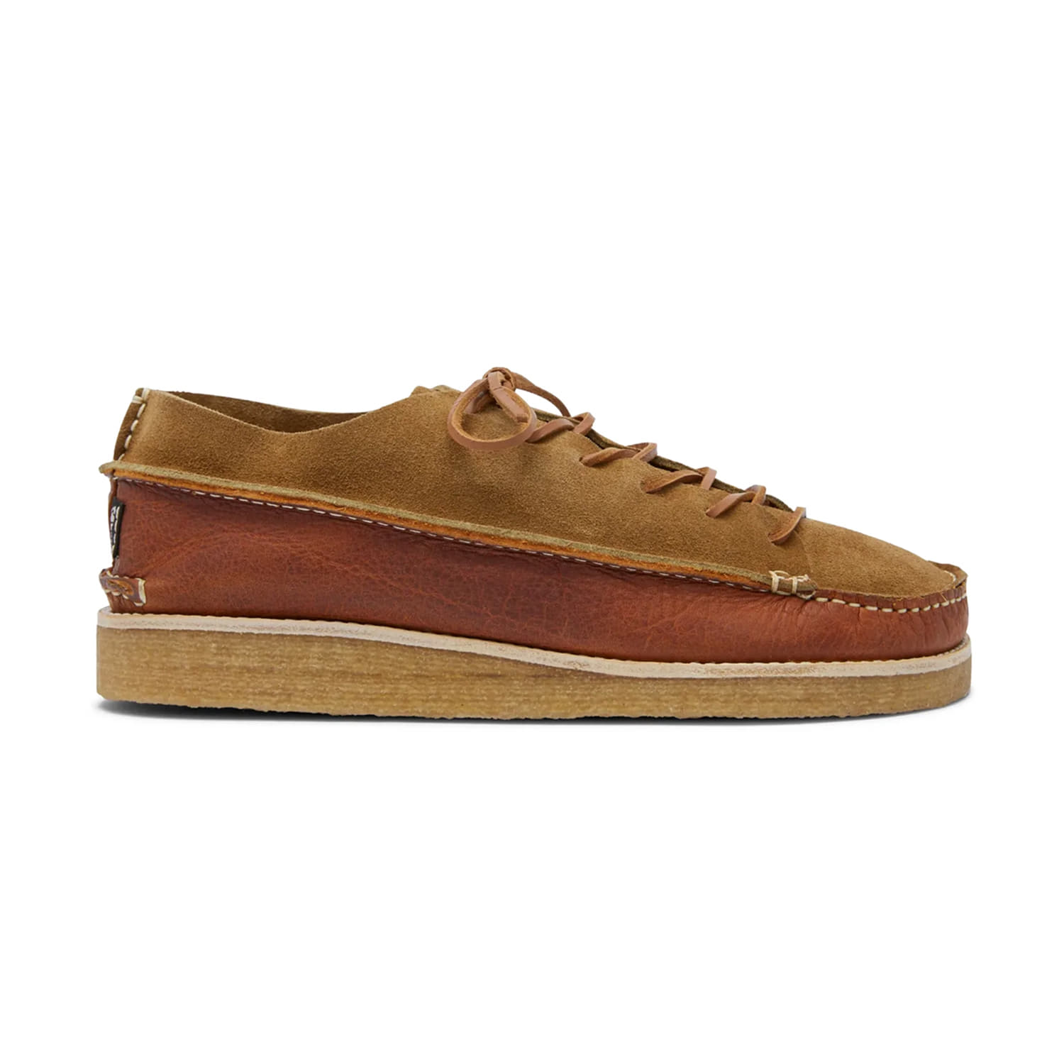 Finn Leather/Suede Lace Up Shoe On Crepe &quot;CHESTNUT BROWN&quot;