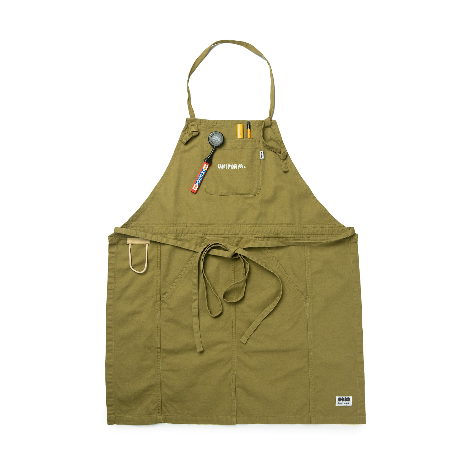 Washed 2 Way Apron &quot;OLIVE&quot;SEASON OFF