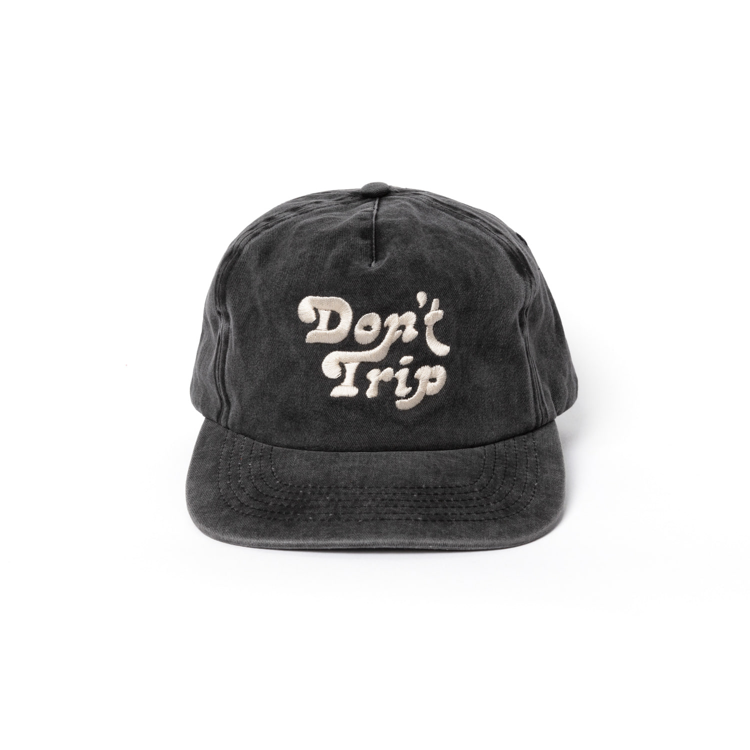 Don&#039;t Trip Washed Snapback Hat &quot;BLACK&quot;