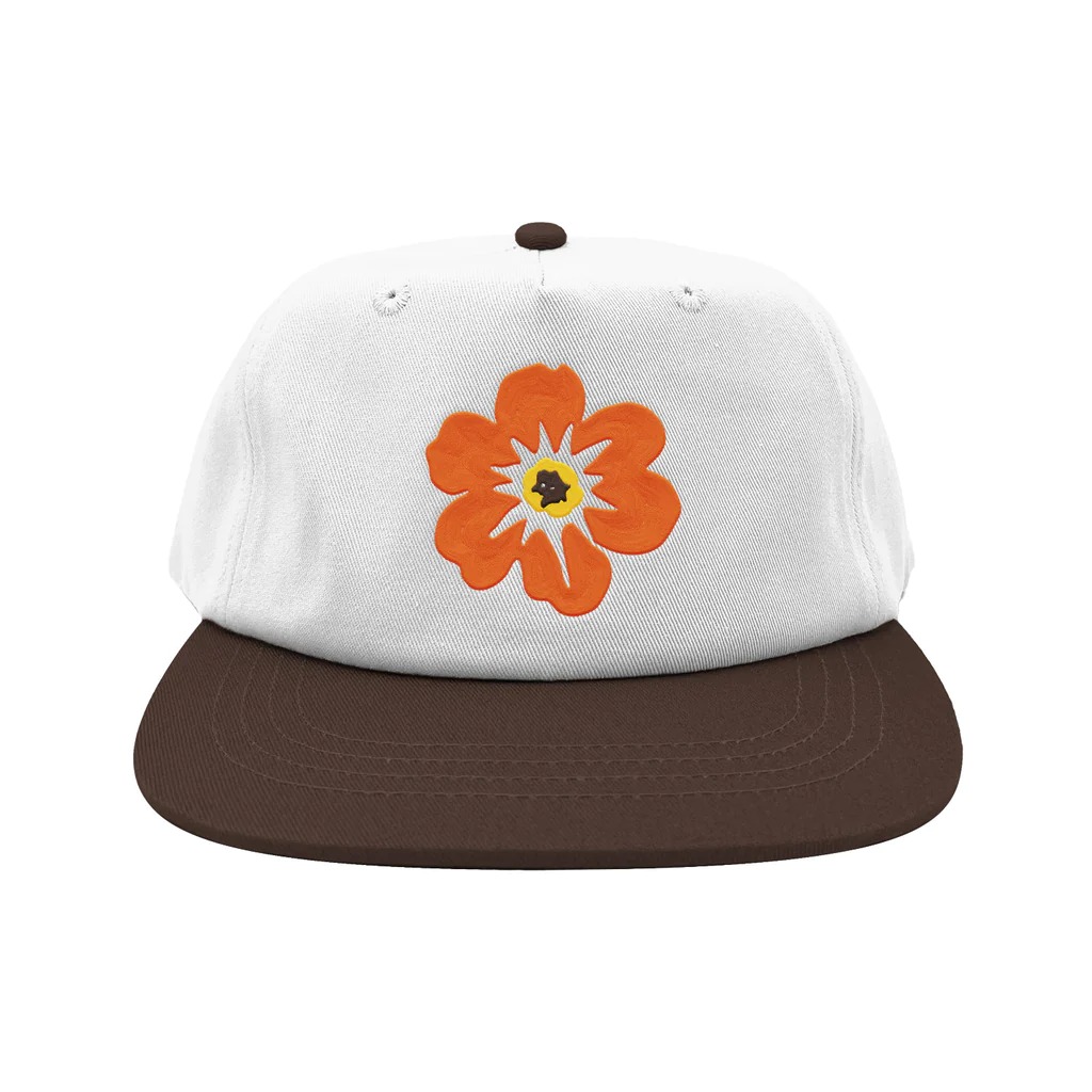 Island Flower Two Tone Short Brim Snapback Hat
